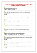 PA Notary Final Exam ｜ Actual Questions And Answers Latest Updated 2026／2027 &lpar;Graded A&plus;&rpar;&period;