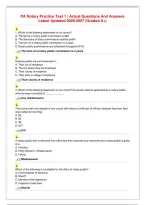 PA Notary Practice Test 1 ｜ Actual Questions And Answers Latest Updated 2026／2027 &lpar;Graded A&plus;&rpar;