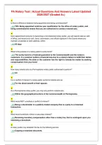 PA Notary Test ｜ Actual Questions And Answers Latest Updated 2026／2027 &lpar;Graded A&plus;&rpar;&period;