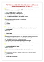 PCT Certification ONLINE Exam 2026／2027 ｜ Actual Questions and Answers Latest Updated 2026