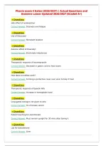 Pharm exam 4 Galen &lpar;2026&Gamma;&ecirc;&ograve;2027&rpar; &cap;&boxUl;&pound; Actual Questions and Answers Latest Updated 2026&Gamma;&ecirc;&ograve;2027