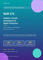 NUR 272 Pediatric Growth&comma; Development & Health Promotion Practice Exam &ndash; 100 Questions with Answer Key & Detailed Explanations