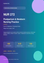 NUR 272 Postpartum & Newborn Nursing Practice Exam &ndash; 100 Questions with Answers & Detailed Explanations