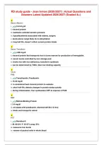 RD study guide - Jean Inman &lpar;2026／2027&rpar; ｜ Actual Questions and Answers Latest Updated 2026／2027