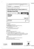 Edexcel GCSE June 2026 Biology 1BI0 Paper 2H Question Paper