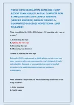 NCCCO CORE EXAM ACTUAL EXAM 2026 &vert;&vert; MOST &NewLine;RECENT EXAM 2026&vert;2027 ACTUAL COMPLETE REAL &NewLine;EXAM QUESTIONS AND CORRECT ANSWERS &NewLine;&lpar;VERIFIED ANSWERS&rpar; ALREADY GRADED A&plus; &vert; &NewLine;GUARANTEED SUCCESS&excl;&excl; NEWEST EXAM &vert; JUST &NewLine;RELEASED&excl;&excl; 
