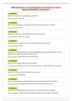RMA AAH Exam &cap;&boxUl;&pound; Actual Questions and Answers Latest Updated 2026&Gamma;&ecirc;&ograve;2027 &lpar;Graded A&plus;&rpar;