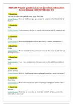 RMA AAH Practice questions &cap;&boxUl;&pound; Actual Questions and Answers Latest Updated 2026&Gamma;&ecirc;&ograve;2027