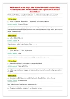 RMA Certification Prep&Omega;₧&euml; AAH Website Practice Questions &cap;&boxUl;&pound; Actual Questions and Answers Latest