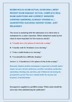 NCSBN NCLEX EXAM ACTUAL EXAM 2026 &vert;&vert; MOST &NewLine;RECENT EXAM 2026&vert;2027 ACTUAL COMPLETE REAL &NewLine;EXAM QUESTIONS AND CORRECT ANSWERS &NewLine;&lpar;VERIFIED ANSWERS&rpar; ALREADY GRADED A&plus; &vert; &NewLine;GUARANTEED SUCCESS&excl;&excl; NEWEST EXAM &vert; JUST &NewLine;RELEASED&excl;&excl;