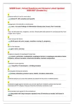 SAEM Exam ｜ Actual Questions and Answers Latest Updated 2026／2027 &lpar;Graded A&plus;&rpar;&period;