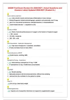 SAEM Final Exam Review Q-s 2026／2027 ｜ Actual Questions and Answers Latest Updated 2026／2027