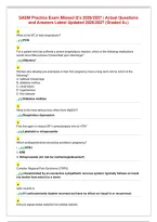 SAEM Practice Exam Missed Q-s 2026／2027 ｜ Actual Questions and Answers Latest Updated 2026／