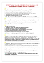 SAEM Practice Exam Qs 2026／2027 ｜ Actual Questions and Answers Latest Updated 2026／2027