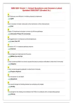 SBB 5261 Exam 1 ｜ Actual Questions and Answers Latest Updated 2026／2027 &lpar;Graded A&plus;