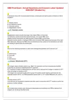 SBB Final Exam ｜ Actual Questions and Answers Latest Updated 2026／2027 &lpar;Graded A&plus;&rpar;