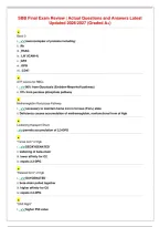 SBB Final Exam Review ｜ Actual Questions and Answers Latest Updated 2026／2027 &lpar;Graded A&plus;&rpar;&period;