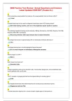 SBB Practice Test Review ｜ Actual Questions and Answers Latest Updated 2026／2027 &lpar;Graded A&plus;&rpar;