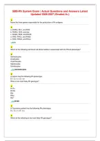 SBB-Rh System Exam ｜ Actual Questions and Answers Latest Updated 2026／2027 &lpar;Graded A&plus;&rpar;