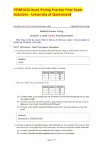 FINM2416 Asset Pricing Practice Final Exam Solutions - University of QueenslandAsset Pricing&comma; F