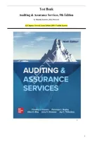 Test Bank Auditing & Assurance Services&comma; 9th Edition by Timothy Louwers&comma; Jerry Strawser All Chapters Covered&vert; Latest Edition&vert; 100&percnt; Verified Answers