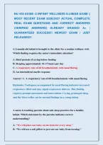 NU 435 EXAM -2 INFANT WELLNESS ILLNESS EXAM &vert;&vert; &NewLine;MOST RECENT EXAM 2026&vert;2027 ACTUAL COMPLETE &NewLine;REAL EXAM QUESTIONS AND CORRECT ANSWERS &NewLine;&lpar;VERIFIED ANSWERS&rpar; ALREADY GRADED A&plus; &vert; &NewLine;GUARANTEED SUCCESS&excl;&excl; NEWEST EXAM &vert; JUST &NewLine;RELEASED&excl;&excl;