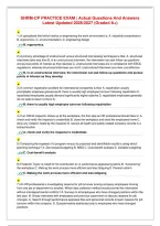 SHRM-CP PRACTICE EXAM ｜ Actual Questions And Answers Latest Updated 2026／2027 &lpar;Graded A&plus;&rpar;
