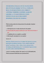 NUR 205 FINAL EXAM ACTUAL EXAM &vert;&vert; MOST &NewLine;RECENT EXAM 2026&vert;2027 ACTUAL COMPLETE &NewLine;REAL EXAM QUESTIONS AND CORRECT &NewLine;ANSWERS &lpar;VERIFIED ANSWERS&rpar; ALREADY &NewLine;GRADED A&plus; &vert; GUARANTEED SUCCESS&excl;&excl; &NewLine;NEWEST EXAM &vert; JUST RELEASED&excl;&excl;              &NewLine;HONDROS COLLEGE OF NURS