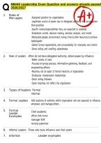 NR446 Leadership Exam Question and answers already passed 2026&sol;2027
