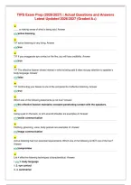 TIPS Exam Prep &lpar;2026&sol;2027&rpar; &vert; Actual Questions and Answers&NewLine;Latest Updated 2026&sol;2027 &lpar;Graded A&plus;&rpar;
