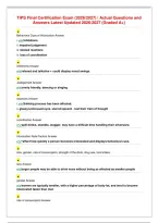 TIPS Final Certification Exam &lpar;2026&sol;2027&rpar; &vert; Actual Questions and&NewLine;Answers Latest Updated 2026&sol;2027 &lpar;Graded A&plus;&rpar;