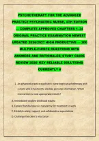 PHARMACOTHERAPEUTICS FOR ADVANCED&NewLine;PRACTICE &mdash; ORIGINAL PRACTICE&NewLine;EXAMINATION NEWEST UPDATED EDITION&NewLine;20262027 -HIGH PRODUCTIVE EXAM WITH&NewLine;REAL QUESTIONS AND CORRECT ANSWERS&comma;&NewLine;CERTFIED RATIONALES&vert; ACTUAL&NewLine;PHARMACOTHERAPEUTICS FOR ADVANCED&NewLine;PRACTICE