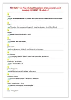 TSI Math Test Prep &vert; Actual Questions and Answers Latest&NewLine;Updated 2026&sol;2027 &lpar;Graded A&plus;&rpar;