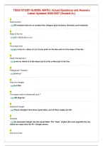 TSIA2 STUDY GUIDES&colon; MATH &vert; Actual Questions and Answers&NewLine;Latest Updated 2026&sol;2027 &lpar;Graded A&plus;&rpar;