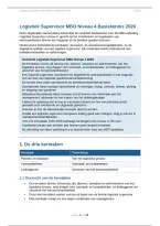 Logistiek Supervisor MBO Niveau 4 - Complete Samenvatting en Oefenvragen