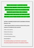NURS 5359 EXAM 1&colon; ANTIPSYCHOTIC&NewLine;MEDICATIONS NEWEST UPDATED &lpar;2026-2027&rpar;&NewLine;COMPREHENSIVE PRACTICE EXAMINATION&vert;&NewLine;PREMIUM QUESTIONS AND CORRECT&NewLine;ANSWERS WITH DETAILED RATIONALES&vert; KEY&NewLine;RELIABLE SOLUTIONS &vert;NURS 5359 EXIT EXAM&NewLine;