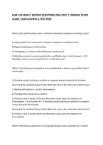 NUR-134 EXAM 1 REVIEW QUESTIONS 2026&sol;2027 &vert; NURSING STUDY GUIDE&comma; EXAM REVIEW & TEST PREP
