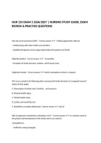 NUR 125 EXAM 2 2026&sol;2027 &vert; NURSING STUDY GUIDE&comma; EXAM REVIEW & PRACTICE QUESTIONS