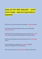 &NewLine;OSHA 510 TEST PREP 2026&sol;2027 &ndash; LATEST &NewLine;STUDY GUIDE &vert; PRACTICE QUESTIONS & ANSWERS &NewLine; &NewLine; &NewLine;