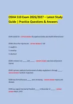  &NewLine;OSHA 510 Exam 2026&sol;2027 &ndash; Latest Study Guide &vert; Practice Questions & Answers &NewLine;  &NewLine;