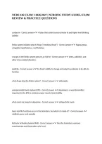 NURS 126 EXAM 1 2026&sol;2027 &vert; NURSING STUDY GUIDE&comma; EXAM REVIEW & PRACTICE QUESTIONS