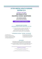 ATI RN MENTAL HEALTH EDITION 12&period;0 ACTUAL EXAM 2026 &vert; Complete Test Bank &vert; 500 Exam-Style Questions with Verified Answers & Rationales &vert; DSM-5-TR Aligned &vert; Pass Guaranteed - A&plus; Graded&NewLine;&NewLine;