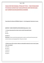 TEXAS STATE FIRE MARSHAL &lpar;TFM02&rpar; EXT TYPE B &mdash; FIRE EXTINGUISHER &NewLine;TECHNICIAN LICENSE EXAM  2026 QUESTIONS LATEST EDITION 2026 &ndash; &NewLine;2027 VERSION SOLVED QUESTIONS & ANSWERS