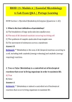 BIOD 171 Module 2 &vert; Essential Microbiology &NewLine;w&sol;Lab Exam Q&A &vert; Portage Learning 
