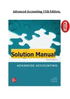 Advanced Accounting 15th Edition - Hoyle&comma; Schaefer & Doupnik - Solution Manual &lpar;PDF&rpar;