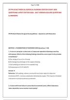 ATI PN ADULT MEDICAL SURGICAL NURSING EDITION EXAM  2026 &NewLine;QUESTIONS LATEST EDITION 2026 &ndash; 2027 VERSION SOLVED QUESTIONS &NewLine;& ANSWERS