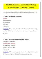 BIOD 171 Module 3 &vert; Essential Microbiology &NewLine;w&sol;Lab Exam Q&A &vert; Portage Learning 