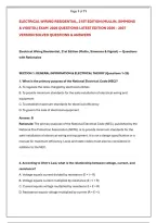 ELECTRICAL WIRING RESIDENTIAL&comma; 21ST EDITION &lpar;MULLIN&comma; SIMMONS &NewLine;& VIGSTOL&rpar; EXAM  2026 QUESTIONS LATEST EDITION 2026 &ndash; 2027 &NewLine;VERSION SOLVED QUESTIONS & ANSWERS