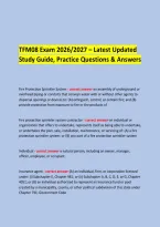 TFM08 Exam 2026&sol;2027 &ndash; Latest Updated &NewLine;Study Guide&comma; Practice Questions & Answers &NewLine;