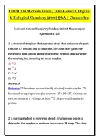 CHEM 120 Midterm Exam &vert; Intro General&comma; Organic &NewLine;& Biological Chemistry &lpar;2026&rpar; Q&A &vert; Chamberlain 